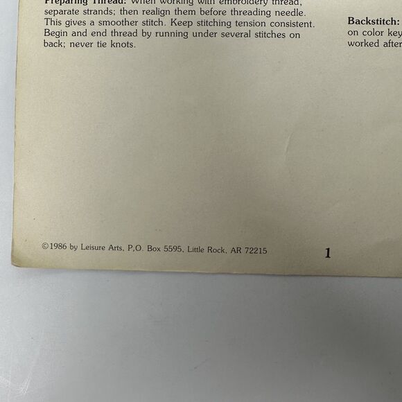 Leisure Arts Collection Things Country Cross Stitch Pattern Leaflet 1986 Project - Picture 9 of 13